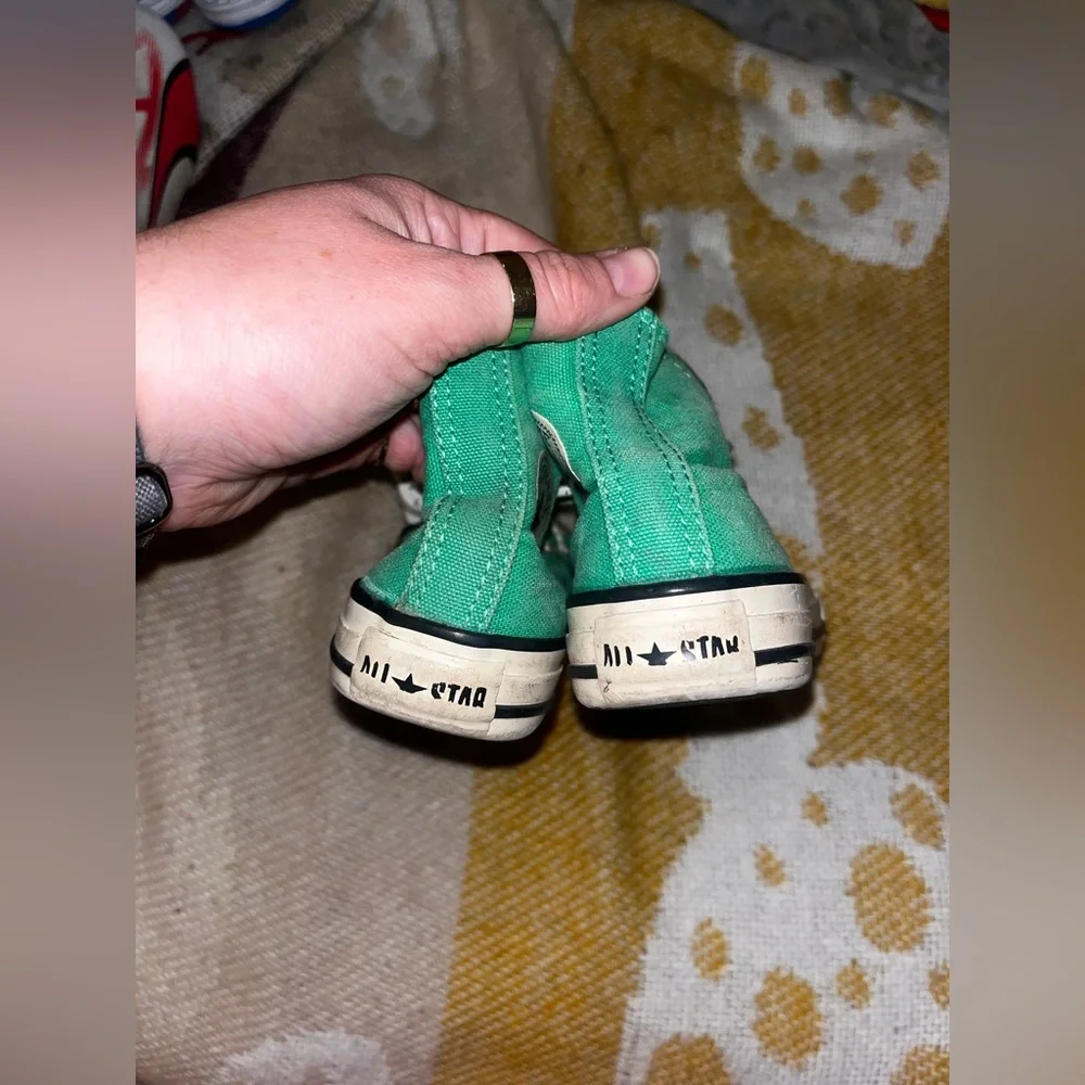 Converse Kids Green Canvas High-Top Sneakers 10.5